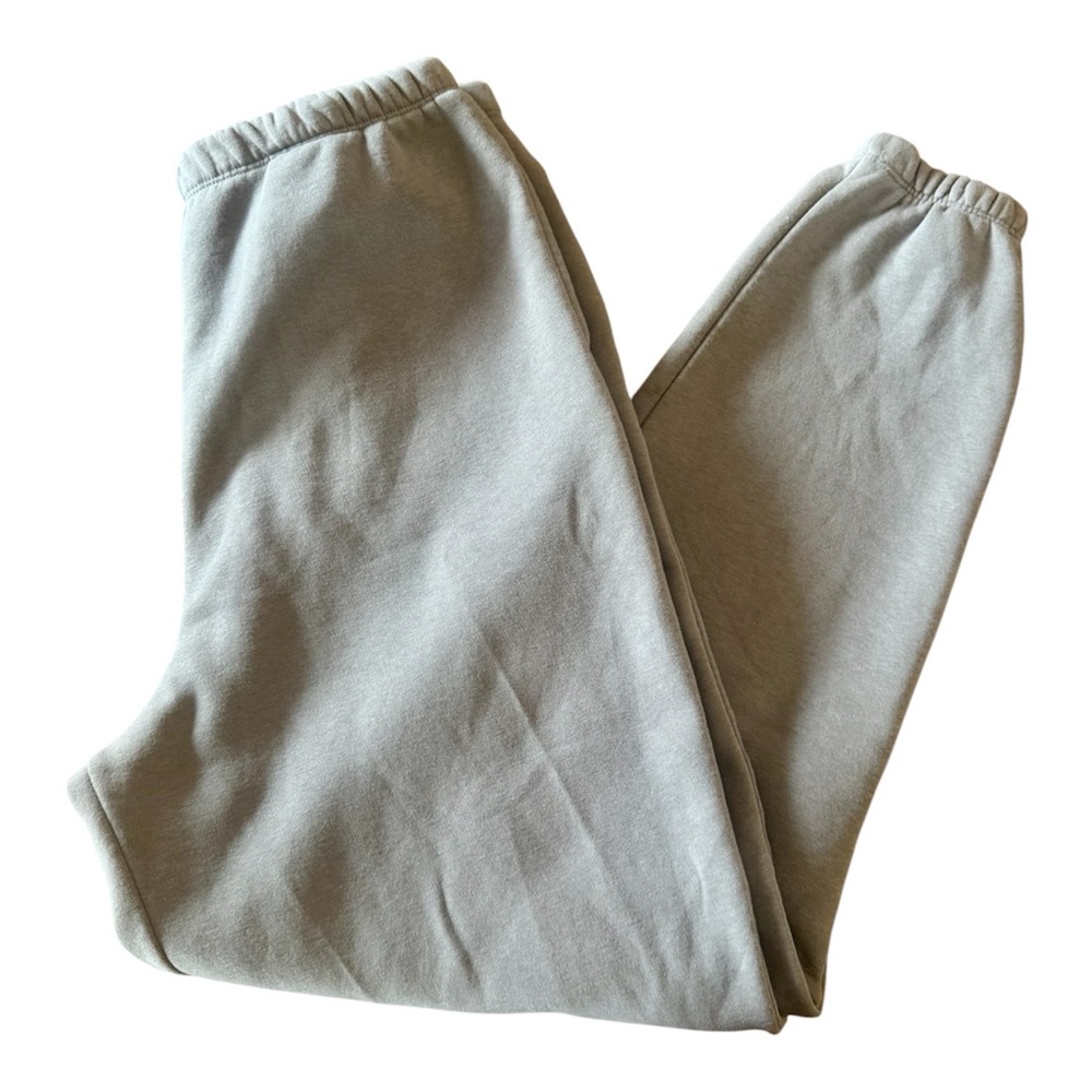 nuuds Classic Sweatpant Joggers Small Taupe Elastic Waist Casual Tapered Lounge